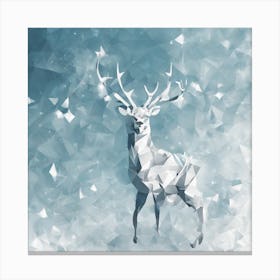 Deer In white, Rein deer, Christmas deer art, Christmas snow deer, Christmas vector art, Vector Art, Christmas art, Christmas Canvas Print