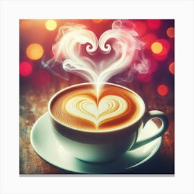 Heart Shaped Coffee 10 Canvas Print