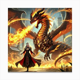 Empress Lian Dragonfire Command Canvas Print