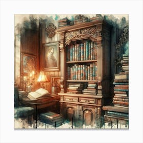 Room With Books Canvas Print