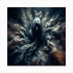 Dark Hooded Man Canvas Print