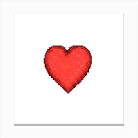 Pixel Heart 3 Canvas Print