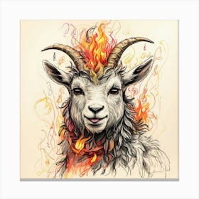 Goat Of Fire Canvas Print