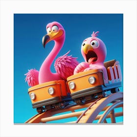 Pink Flamingos 2 Canvas Print