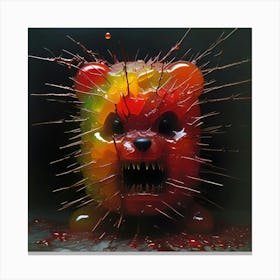 Gummy Bear With Spikes Canvas Print