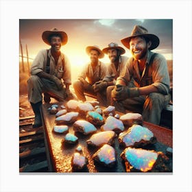 Opal Miners In The Outback Canvas Print