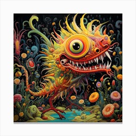 Psychedelic Monster 2 Canvas Print