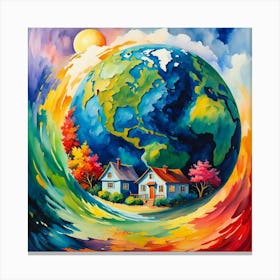 Earth Painting Canvas Print