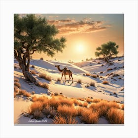 Camel Desert by Peter Ghetu 2024 Canvas Print