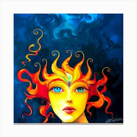 Sun Star - Lunar Face Canvas Print