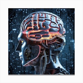 Cyborg Brain 10 Canvas Print