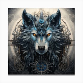 Steampunk Wolf 2 Canvas Print