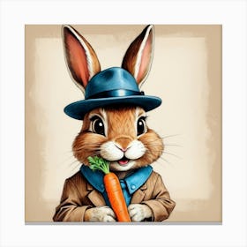 Rabbit In Hat 1 Canvas Print