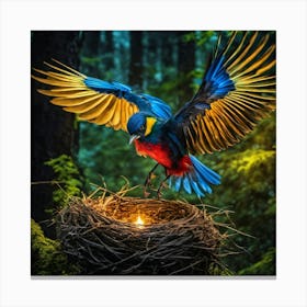 Firefly In A Nest Canvas Print