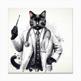 Doctor Cat Canvas Print