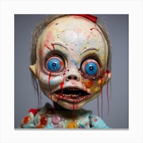 Splatter Doll Canvas Print