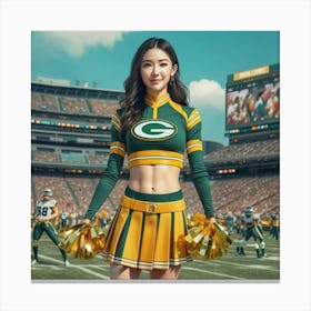 Green Bay Packers Cheerleader Canvas Print