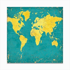 World Map Art 13 Canvas Print