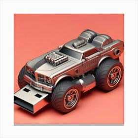 A Flash Drive Design As A Motor Car 2 Canvas Print