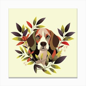 Puppy hiding in the grass Canvas Print