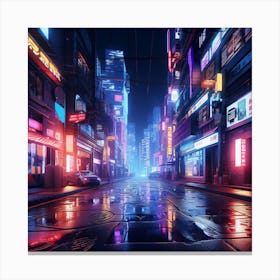 Cyborg City Canvas Print