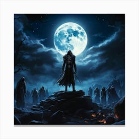 The Rising Undead In The Full Moon (28) Canvas Print