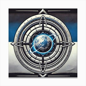 Exosphere Sentinels Flag Converted Canvas Print