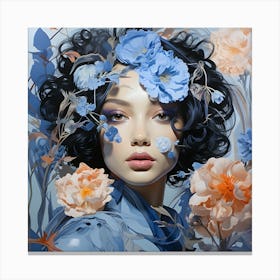 'Blue Flowers' Canvas Print