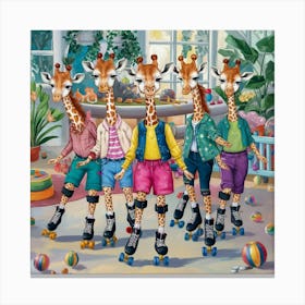 A Whimsical Illustration Of A Group Of Young Fashi Qbwfvn9ytsyuqrqdz4l4ag Ytvhm5zwr6imw4l3 0 Qw Canvas Print