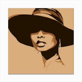 Woman In A Hat 28 Canvas Print