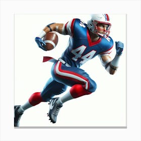 American Football Player Running 7 Canvas Print
