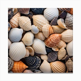 Sea Shells Background 5 Canvas Print