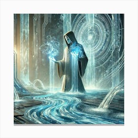 Cascade Guardian Water Insight Sci Fi Canvas Print