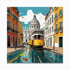 Lisbon Tram 9 Canvas Print