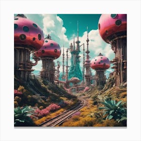 Mushroom City Canvas Print