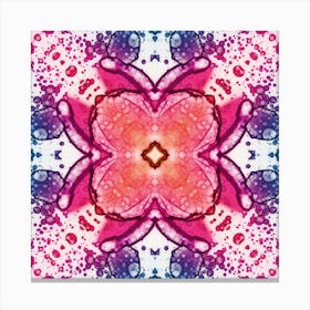 Red And Blue Watercolor Abstract Decor 1 Canvas Print