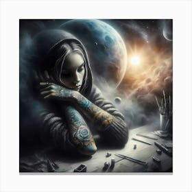 Tattooed Girl 2 Canvas Print