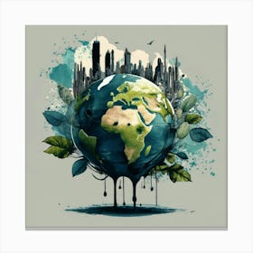 Earth Is Green Canvas Print