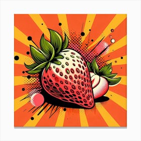 Strawberry - Pop Art Canvas Print