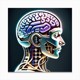 Futuristic Brain Canvas Print