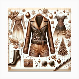 Christmas Fashion Set Canvas Print