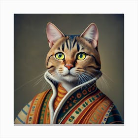 Cat Portrait Major Pet Portrait Royal Animal P Canvas Print