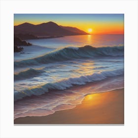 Sunset On The Beach 4 Canvas Print