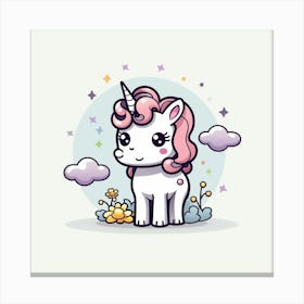 Cute Unicorn 647 Canvas Print