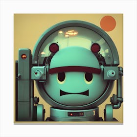 Robot In Space Canvas Print