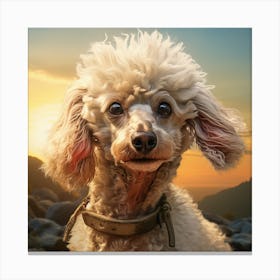 Portrait Of A Poodle 1 Canvas Print