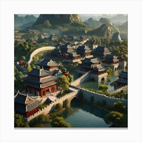 Chinese Village 8 Canvas Print