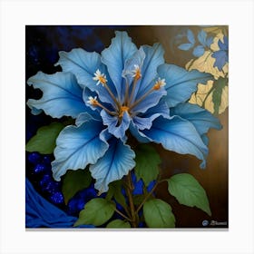 Blue Flower 04 - Watercolor - Botanical Range Canvas Print