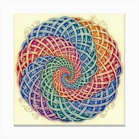 Flux Dev A Vibrant Intricate Illustration Of Intertwined Celti 0 Canvas Print