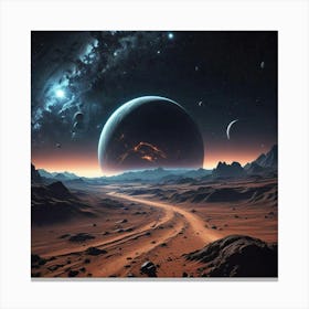 Space Landscape 3 Canvas Print